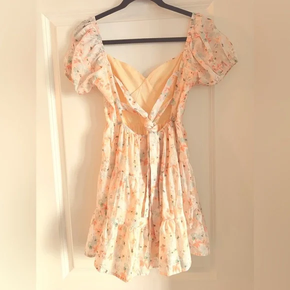 VICI Collection Women’s Multi Floral Puff Sleeve Mini Dress - Picture 8 of 10